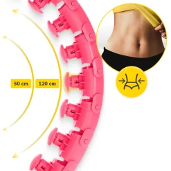 4FIZJO Hula Hop z obciążeniem i masażem różowe Online