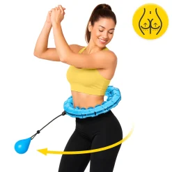 4FIZJO Hula Hop z obciążeniem i masażem niebieskie Sale