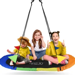 4FIZJO Huśtawka ogrodowa Bocianie Gniazdo dla dzieci 165 cm Wielokolorowy Online