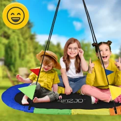 4FIZJO Huśtawka ogrodowa Bocianie Gniazdo dla dzieci 165 cm Wielokolorowy Online