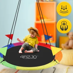 4FIZJO Huśtawka ogrodowa dla dzieci XXL Bocianie Gniazdo 120 cm Wielokolorowy Online