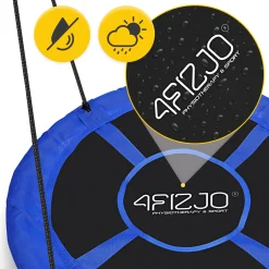 4FIZJO Huśtawka ogrodowa dla dzieci XL Bocianie Gniazdo 110 cm Czarny / Niebieski Discount