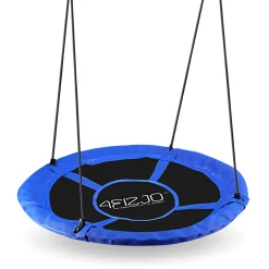 4FIZJO Huśtawka ogrodowa dla dzieci XL Bocianie Gniazdo 110 cm Czarny / Niebieski Discount