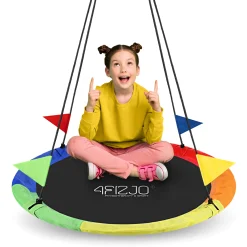 4FIZJO Huśtawka ogrodowa dla dzieci L Bocianie Gniazdo 100 cm Wielokolorowy Online