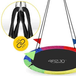 4FIZJO Huśtawka ogrodowa dla dzieci XL Bocianie Gniazdo 110 cm Wielokolorowy Best