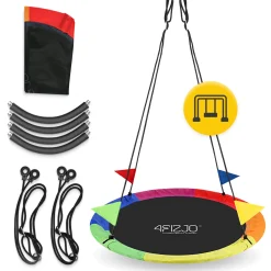 4FIZJO Huśtawka ogrodowa dla dzieci XL Bocianie Gniazdo 110 cm Wielokolorowy Best