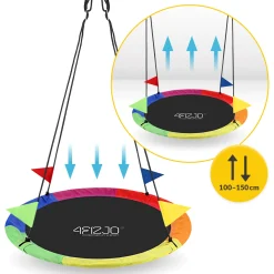 4FIZJO Huśtawka ogrodowa dla dzieci XL Bocianie Gniazdo 110 cm Wielokolorowy Best
