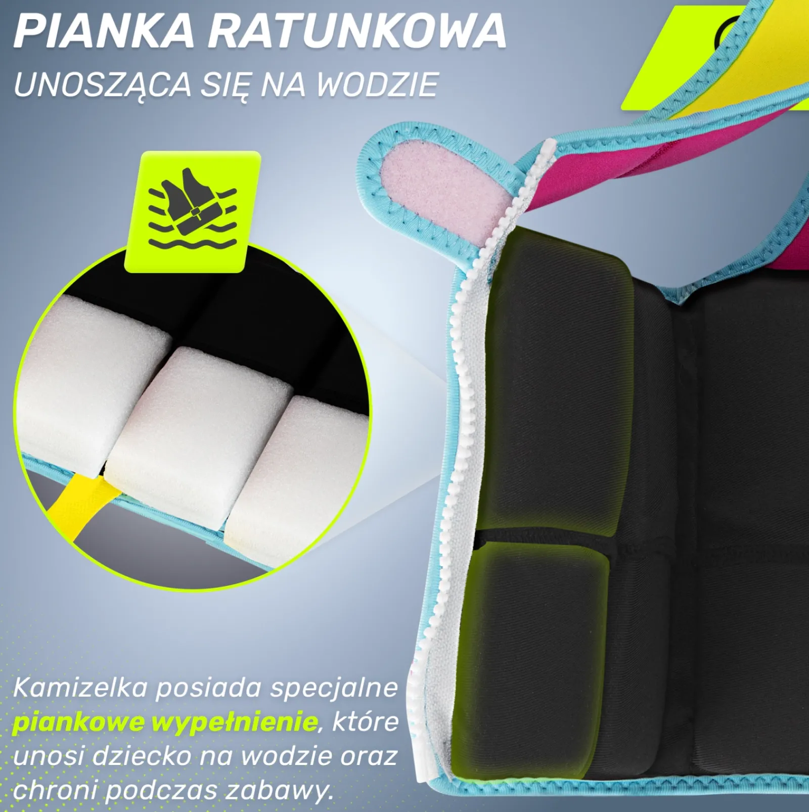 4FIZJO Kamizelka do pływania dla dzieci 2-3 lata TSUNAMI różowa Różowy