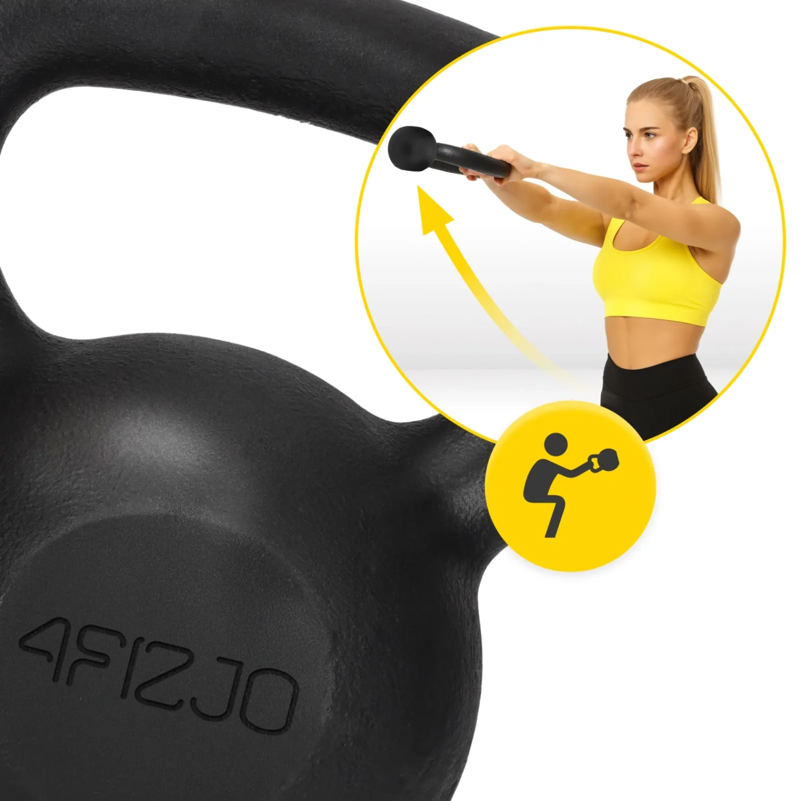 4FIZJO Kettlebell odważnik żeliwny 24 kg Online