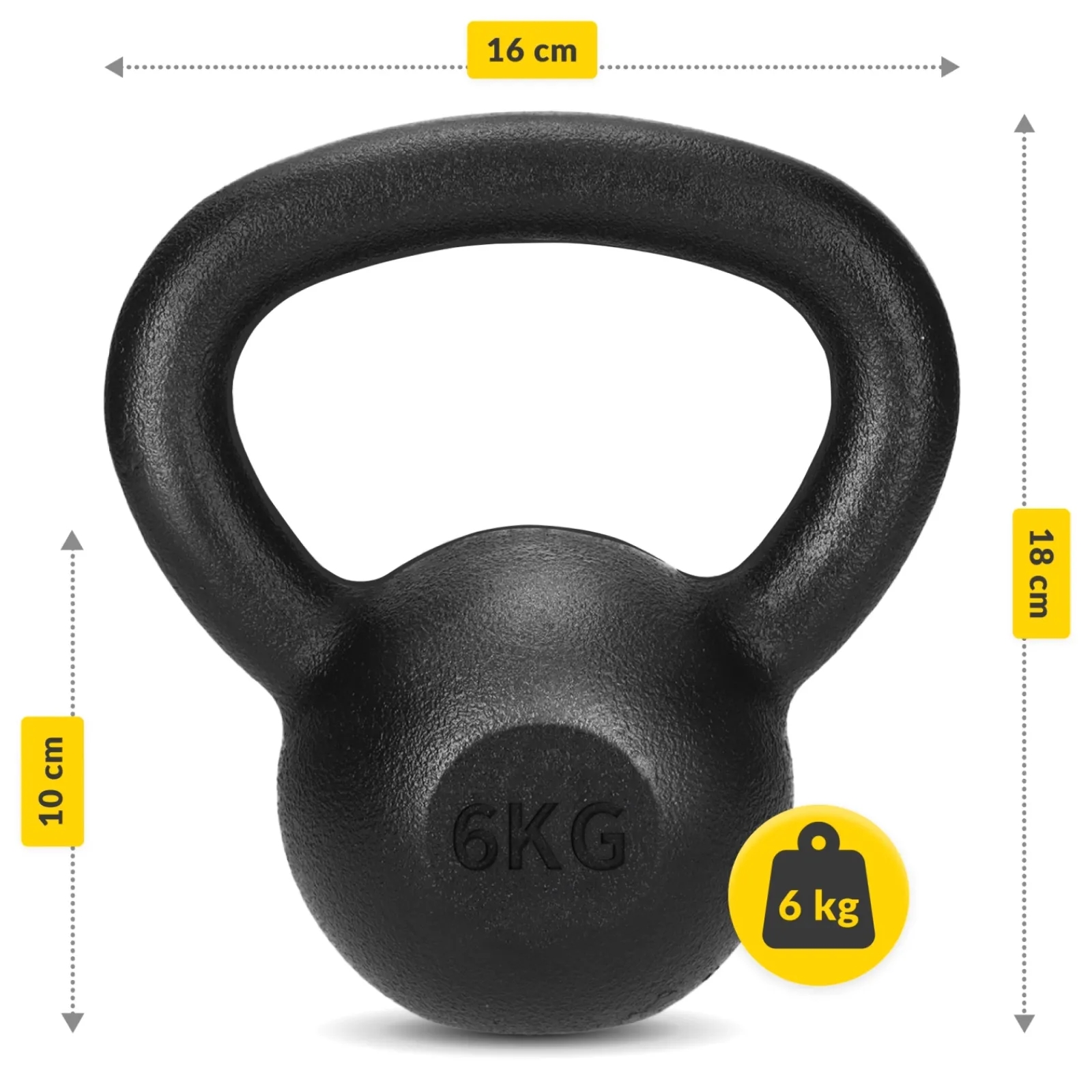 4FIZJO Kettlebell odważnik żeliwny 6 kg Sale