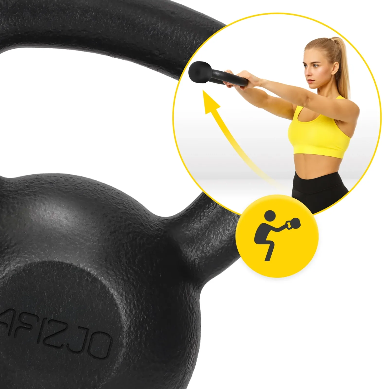 4FIZJO Kettlebell odważnik żeliwny 14 kg