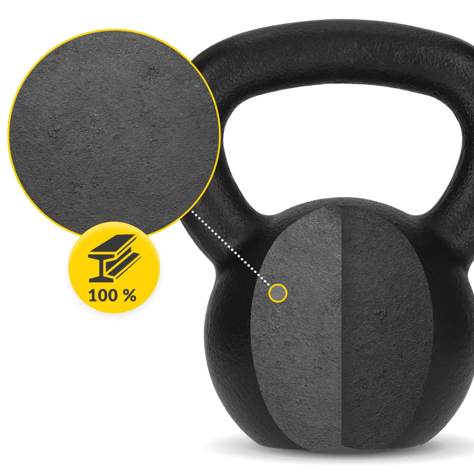 4FIZJO Kettlebell odważnik żeliwny 14 kg