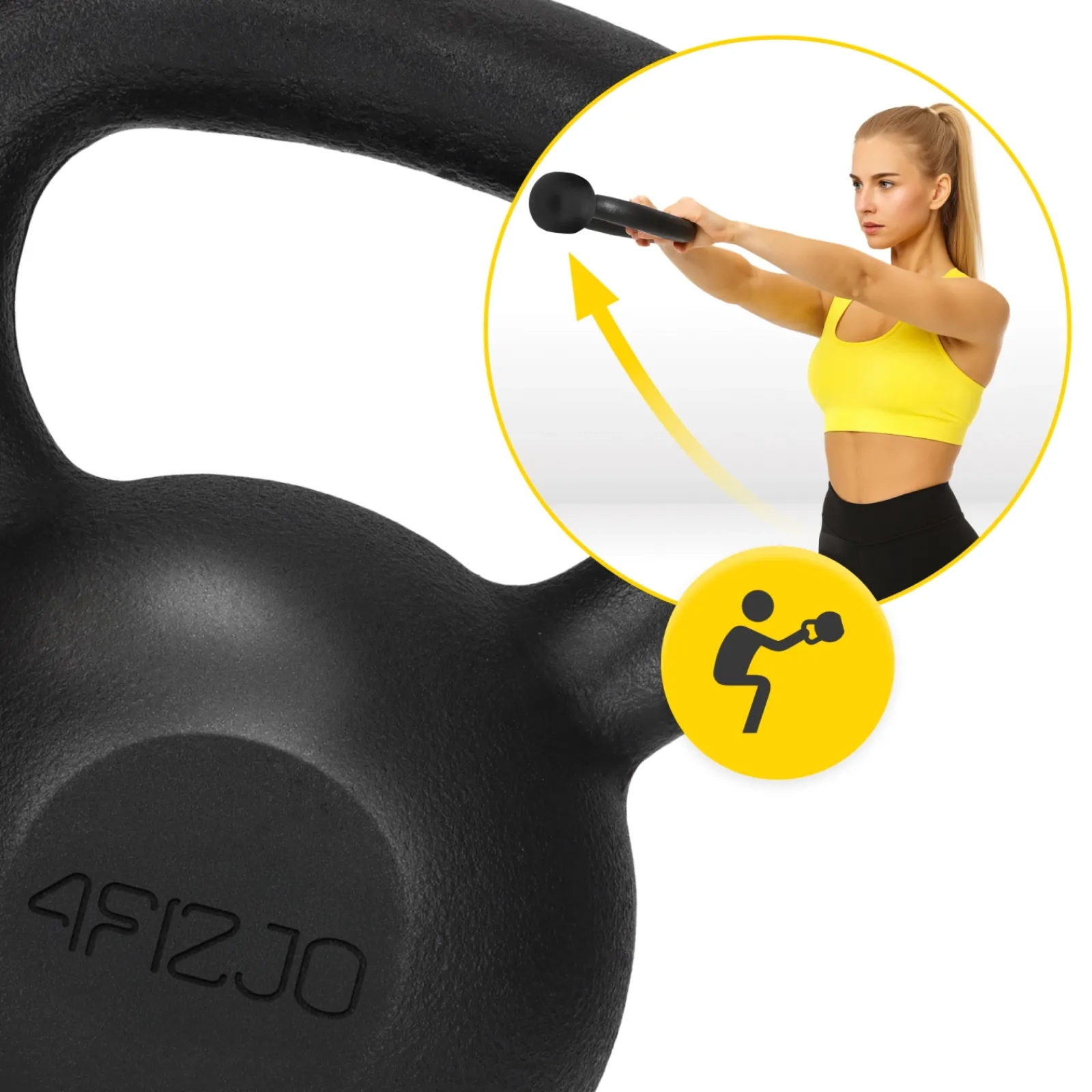4FIZJO Kettlebell odważnik żeliwny 20 kg Online