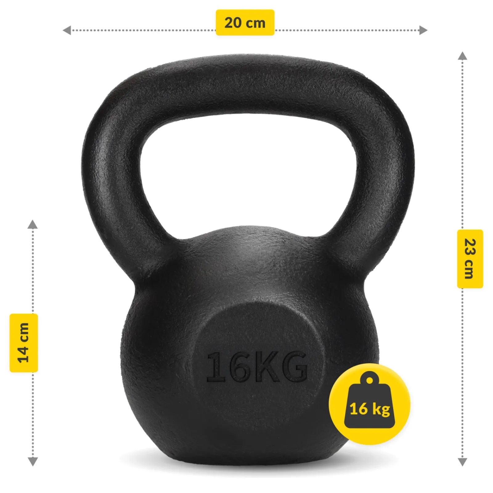 4FIZJO Kettlebell odważnik żeliwny 16 kg Discount