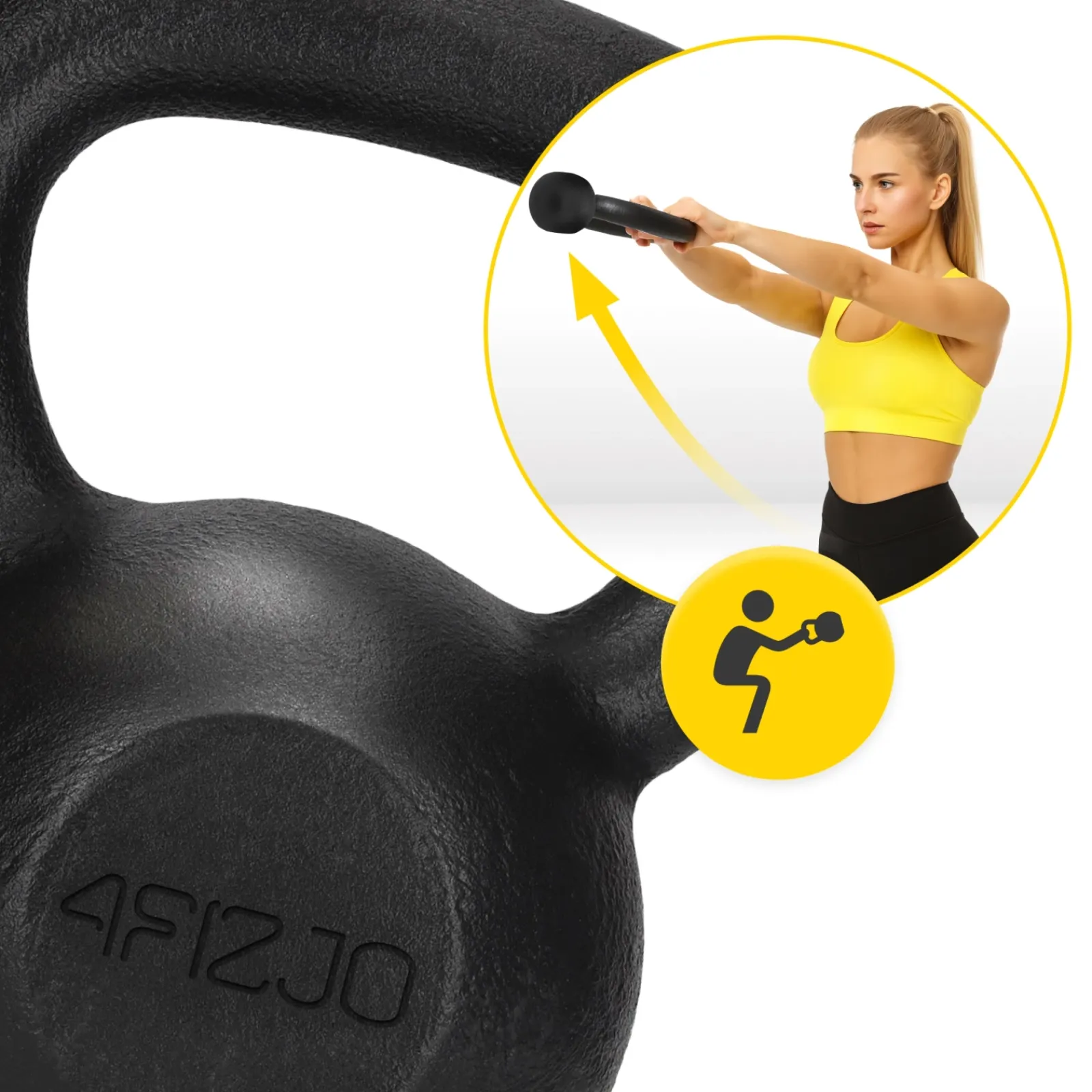 4FIZJO Kettlebell odważnik żeliwny 16 kg Discount
