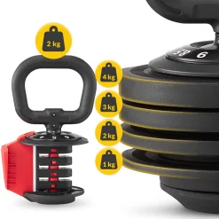 4FIZJO Kettlebell odważnik regulowany PREMIUM 2-12 kg Best