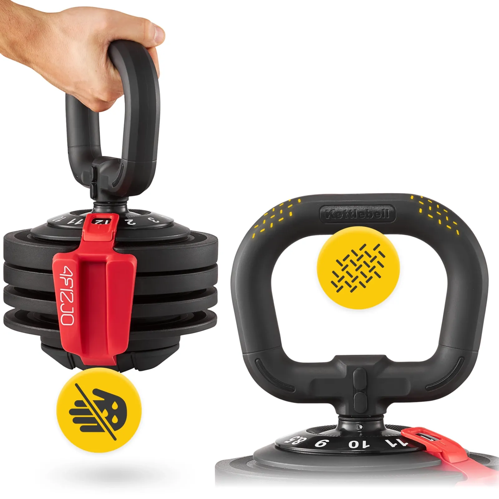 4FIZJO Kettlebell odważnik regulowany PREMIUM 2-12 kg Best