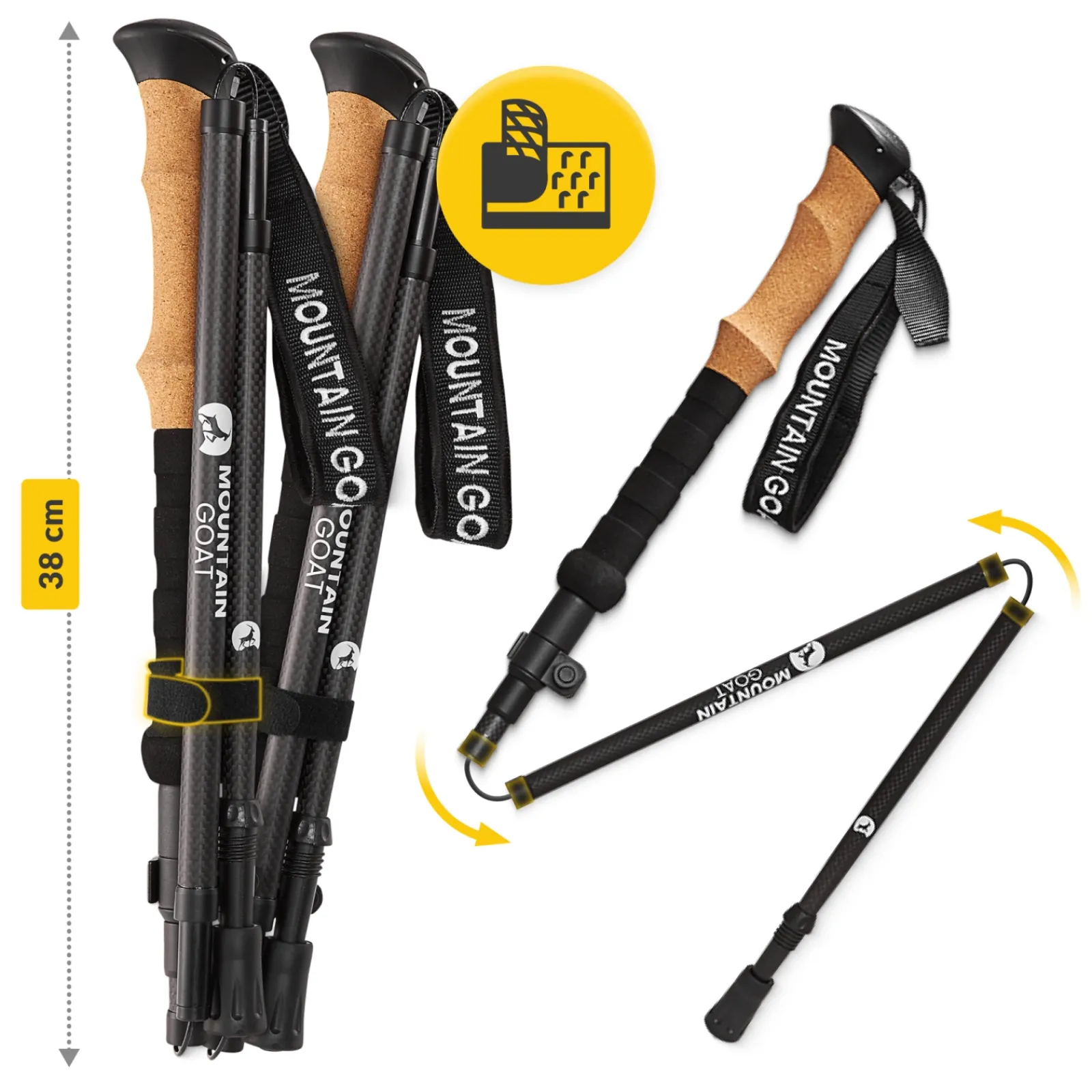 4FIZJO Kije trekkingowe do nordic walking ACTIVE New