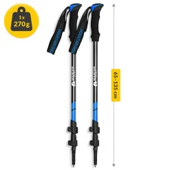 4FIZJO Kije trekkingowe do nordic walking PEAK+ niebieskie Outlet