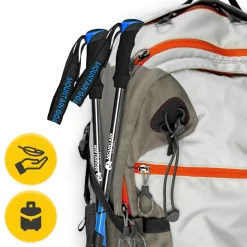 4FIZJO Kije trekkingowe do nordic walking PEAK+ niebieskie Outlet