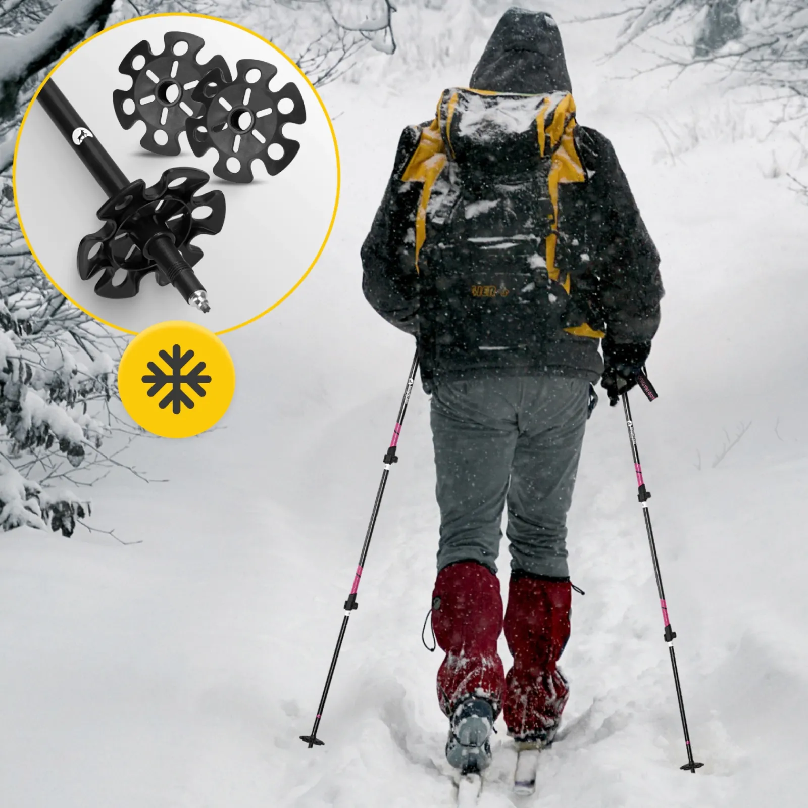 4FIZJO Kije trekkingowe do nordic walking PEAK+ różowe Discount