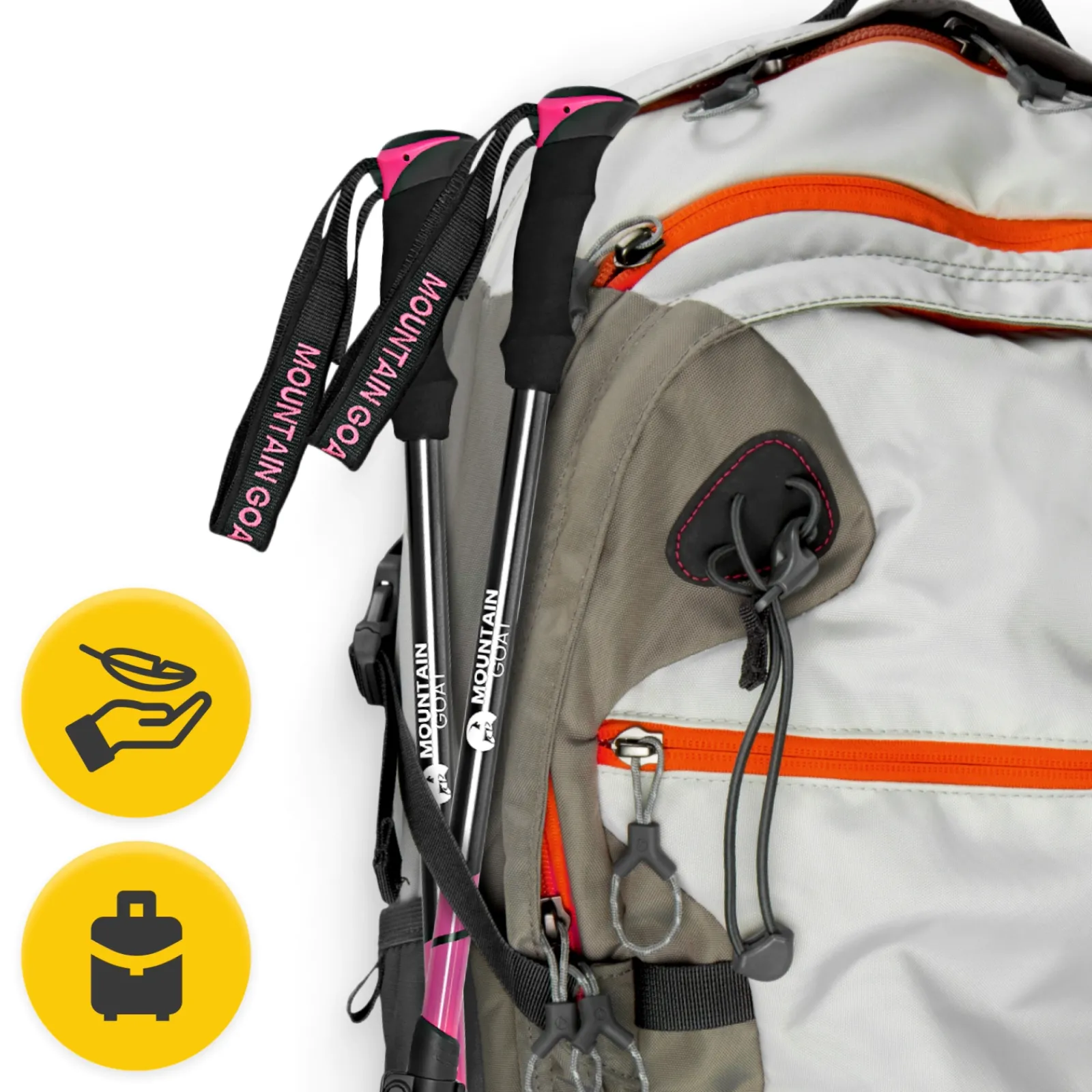 4FIZJO Kije trekkingowe do nordic walking PEAK+ różowe Discount
