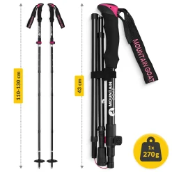 4FIZJO Kije trekkingowe do nordic walking PRO+ różowe Discount