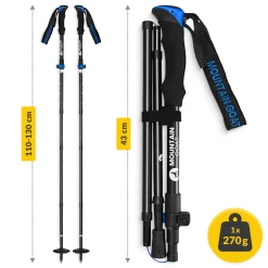 4FIZJO Kije trekkingowe do nordic walking PRO+ niebieskie Best