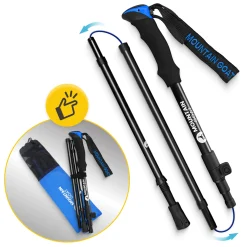 4FIZJO Kije trekkingowe do nordic walking PRO+ niebieskie Best