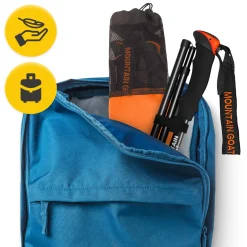 4FIZJO Kije trekkingowe do nordic walking PRO+ pomarańczowe Sale