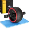 4FIZJO Kółko do ćwiczeń mięśni brzucha AB WHEEL XL czerwone Clearance