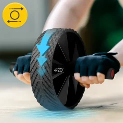 4FIZJO Kółko do ćwiczeń mięśni brzucha AB WHEEL PRO czerwone Hot