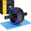 4FIZJO Kółko do ćwiczeń mięśni brzucha AB WHEEL XL niebieskie Outlet