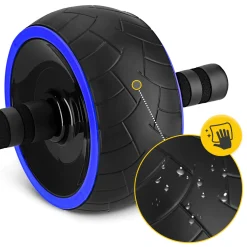 4FIZJO Kółko do ćwiczeń mięśni brzucha AB WHEEL XL niebieskie Outlet