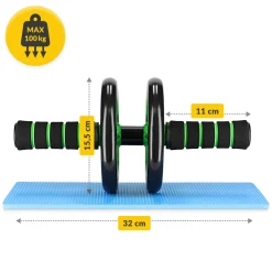4FIZJO Kółko do ćwiczeń mięśni brzucha AB WHEEL Discount