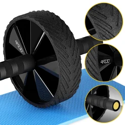 4FIZJO Kółko do ćwiczeń mięśni brzucha AB WHEEL PRO żółte New