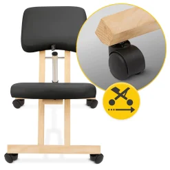 4FIZJO Klękosiad klęcznik do pracy PURE czarny Sale