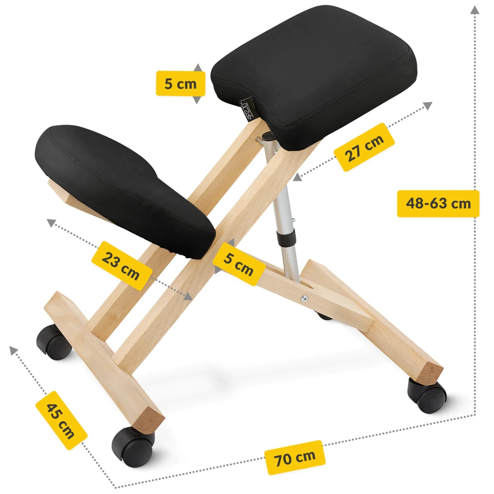 4FIZJO Klękosiad klęcznik do pracy PURE czarny Sale