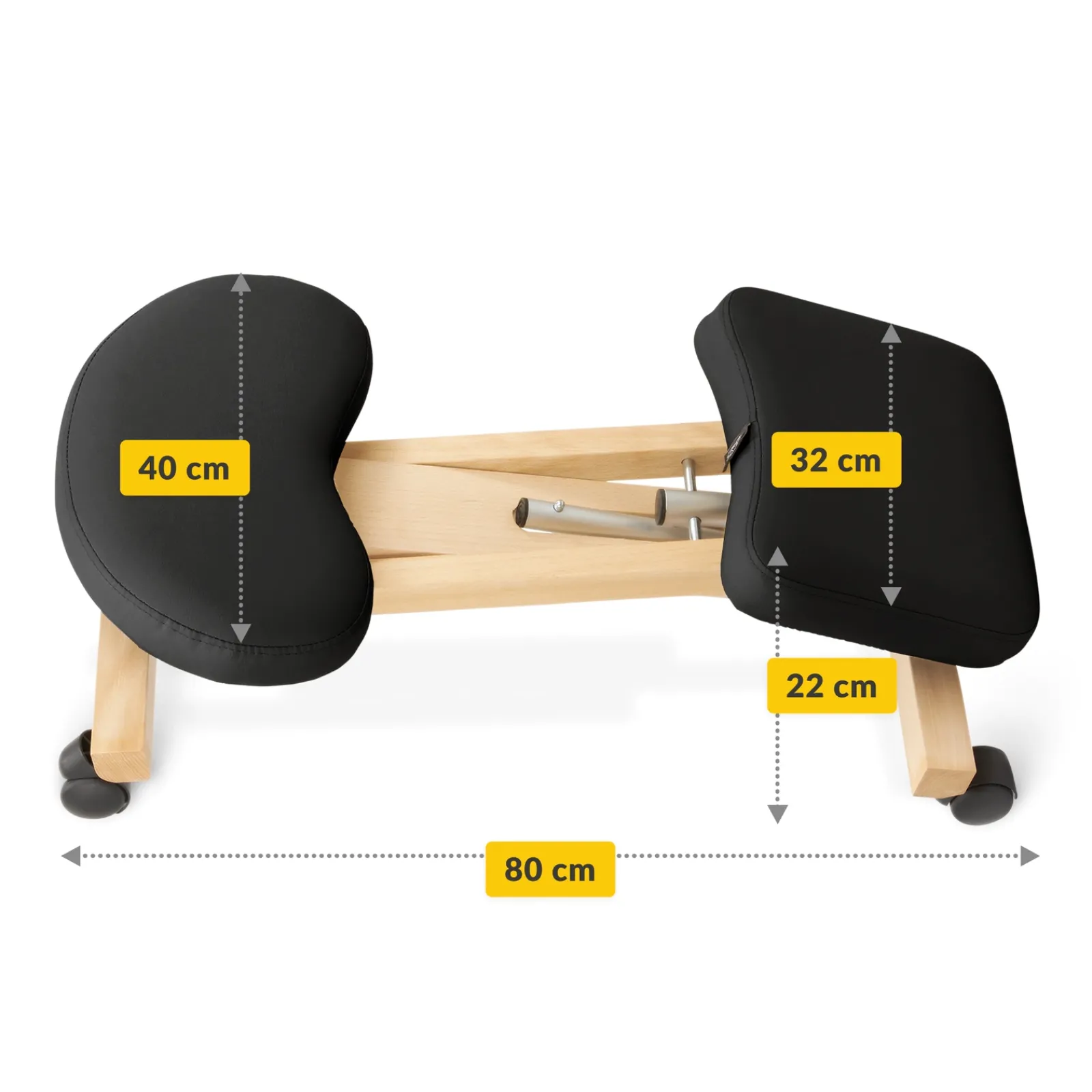 4FIZJO Klękosiad klęcznik do pracy PURE czarny Sale