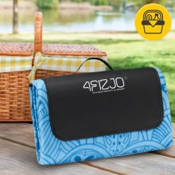 4FIZJO Koc piknikowy plażowy z izolacją 200 x 200 cm muszle Best