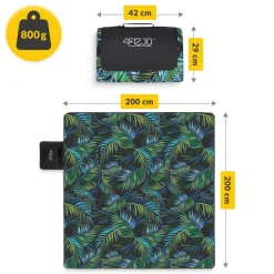 4FIZJO Koc piknikowy plażowy z izolacją 200 x 200 cm palmy Online