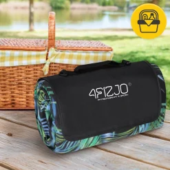 4FIZJO Koc piknikowy plażowy z izolacją 200 x 200 cm palmy Online