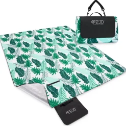4FIZJO Koc piknikowy plażowy z izolacją 200 x 200 cm liście Outlet
