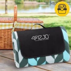 4FIZJO Koc piknikowy plażowy z izolacją 200 x 200 cm jodełka Outlet