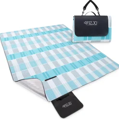 4FIZJO Koc piknikowy plażowy z izolacją 200 x 200 cm krata Sale