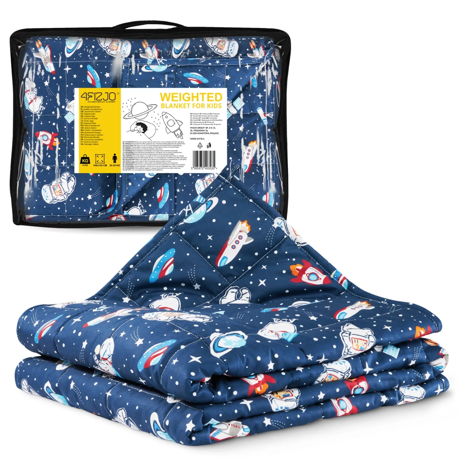 4FIZJO Kołdra obciążeniowa dla dzieci 4 kg Clearance