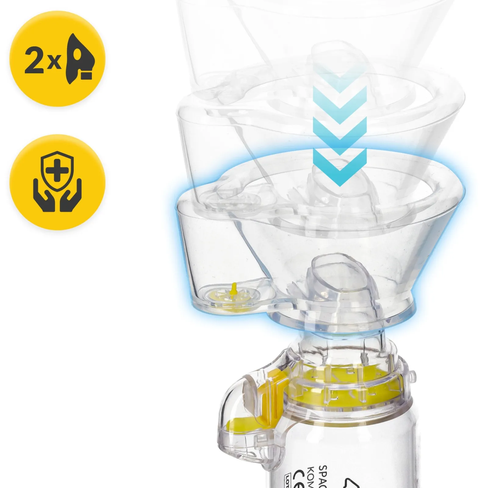 4FIZJO Komora do inhalowania żółta Hot