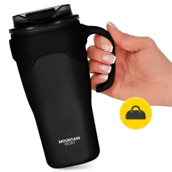 4FIZJO Kubek termiczny ze słomką 650 ml czarny