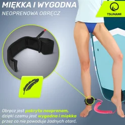 4FIZJO Linka bezpieczeństwa do deski SUP TSUNAMI różowa Outlet