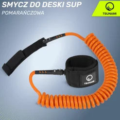 4FIZJO Linka bezpieczeństwa do deski SUP TSUNAMI pomarańczowa Hot